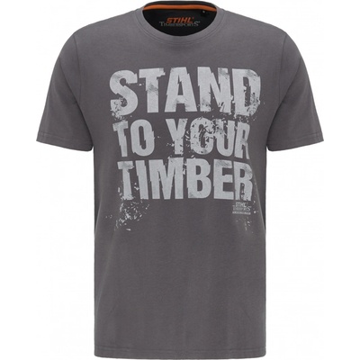 Stihl tričko Stand Your Timber bílé šedé