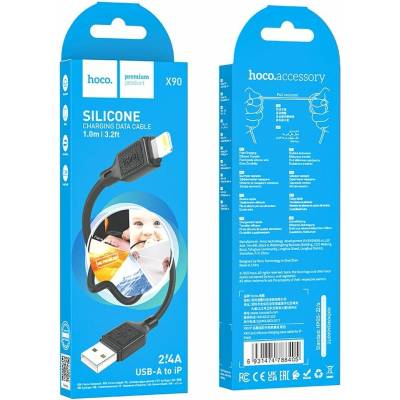 Hoco X90 USB A na Lightning 2,4A 1m černý