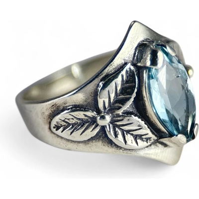Drakkaria SHAMROCK stříbrný prsten topaz P39597