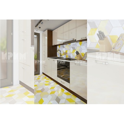 ИРИМ Модулна кухня Сити 887 венге / бежово гланц с термоплот