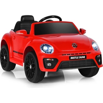 Costway Детска кола VW Beetle с дистанционно управление, червена