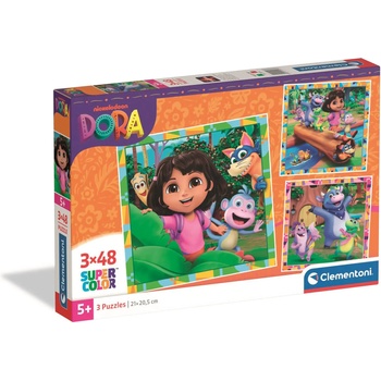 Clementoni - Puzzle 3x48 Dora - 40 - 99 piese