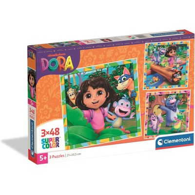 Clementoni - Puzzle 3x48 Dora - 40 - 99 piese