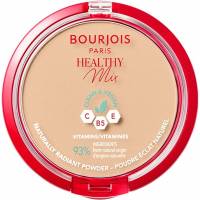Bourjois Paris Healthy Mix Clean & Vegan Naturally Radiant Powder rozjasňující pudr 04 Golden Beige 10 g