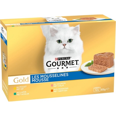 Gourmet Gold králičie, kuracie, losos, obličky 24 x 85 g