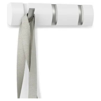 Image 1 of Umbra hk ltd (Канада) Закачалка за стена umbra flip с 3 бр. куки - цвят бял (umbra 318853-660)
