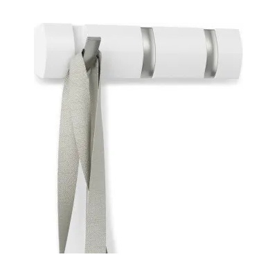 Umbra hk ltd (Канада) Закачалка за стена umbra flip с 3 бр. куки - цвят бял (umbra 318853-660)