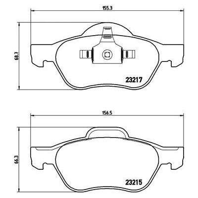 Sada brzdových platničiek kotúčovej brzdy BREMBO P 68 029