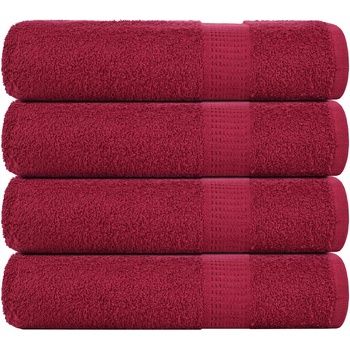 vidaXL Кърпи за баня 4 бр бордо 70x140 см 360 gsm 100% памук (136738)