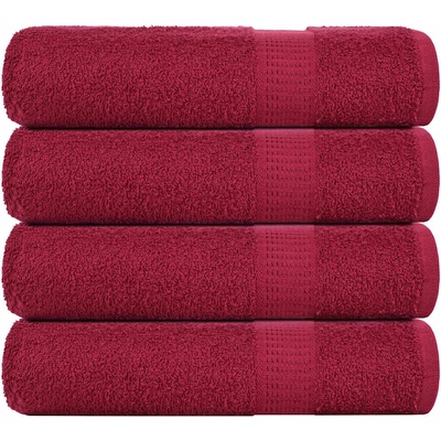 vidaXL Кърпи за душ FROGN 4 бр. бордо 70x140 см 360 г/м2 (136738)