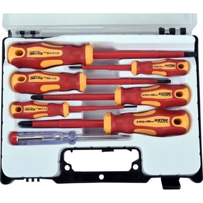 Šroubováky elektrikářské se zkoušečkou CrV, EXTOL PREMIUM 7ks