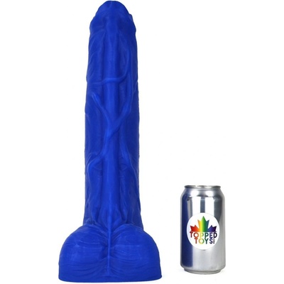 Topped Toys ZeFFir 110 Blue Steel prémiové silikonové dildo 37,5 x 8,9 cm
