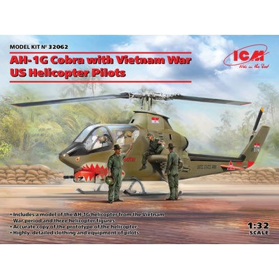 ICM Bell AH 1G Cobra w/ Vietnam War U.S. Pilots 1:32