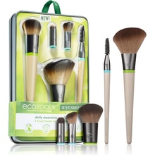 EcoTools Interchangeables™ štětec na aplikaci podkladové báze 1 ks + štětec na obočí 1 ks + štětec na aplikaci korektoru 1 ks + štětec na oční stíny 1 ks + štětec na pudr 1 ks