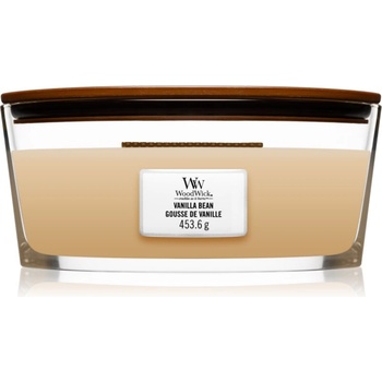 WoodWick Vanilla Bean ароматна свещ с дървен фитил (hearthwick) 453.6 гр