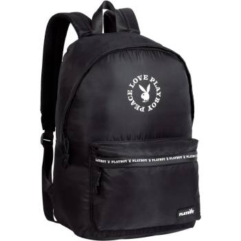 Playboy Ученическа раница, Playboy, Bunny, 45 x 33 x 18 см, Черен