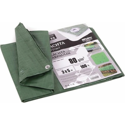 MASIPRO Plachta 80 g ZELENÁ 3 x 5 m