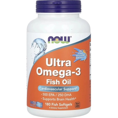 Now Foods Omega-3 rybí olej Softgels 180 kapsúl