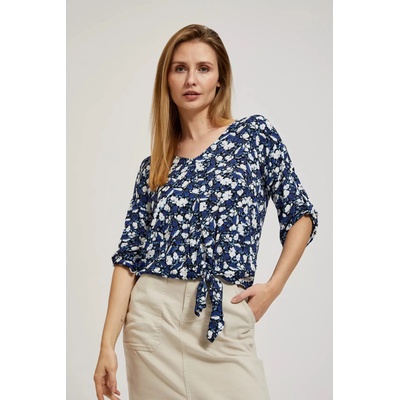 Moodo Синя цветна риза с връзване Moodo Moodo | Cheren | ЖЕНИ | XXL