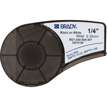 Brady M21-250-595-WT / 139744, винилова лента, 6.35 mm x 6.40 m (139744)