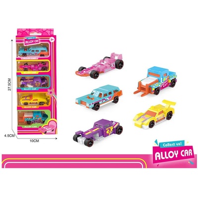 5 бр метални коли за момичета