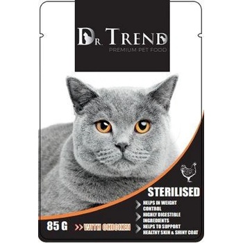 DR TREND Пауч котка адълт sterilised с пиле 85гр