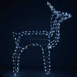 SPRINGOS LED елен 90 cm празничен, ярък градински орнамент, студено бял (CL1217)