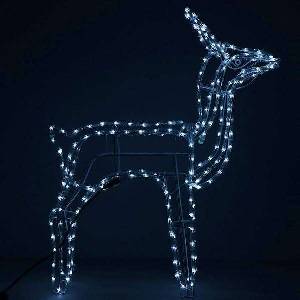 SPRINGOS LED елен 90 cm празничен, ярък градински орнамент, студено бял (CL1217)