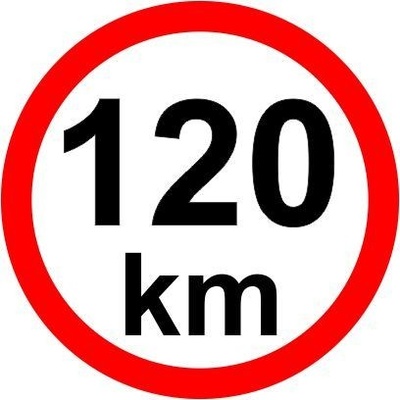Traiva s.r.o Omezení rychlosti – 120 km/hod retroreflexní Verze: Samolepka ∅ 200 mm - Kód: 15356