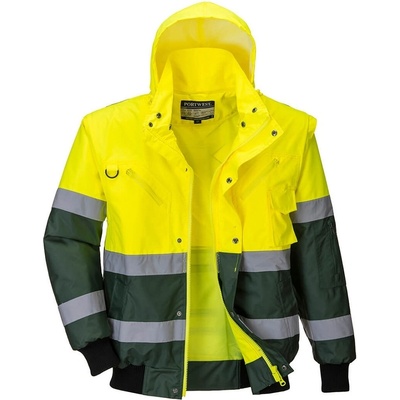 Portwest C565 X HI VIS BOMBER reflexná bunda reflexná žltá Zelená