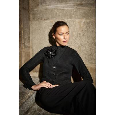 Moodo Черна жилетка с декоративни копчета Moodo Moodo | Cheren | ЖЕНИ | XS