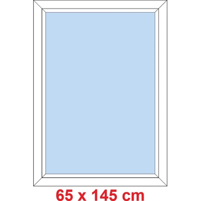 Soft Plastové okno 65x145 cm, FIX neotevíravé, Antracit struktura/bílá