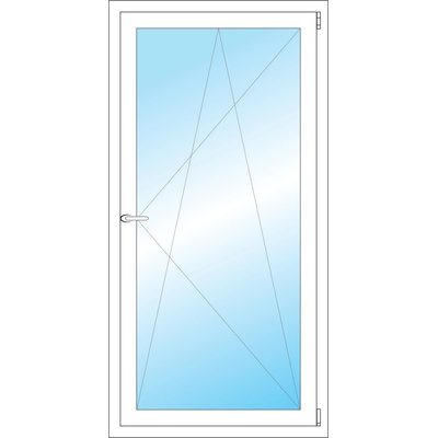 OKNA HNED Plastové okno 76x151 cm bílé otevíravé a sklopné pravé