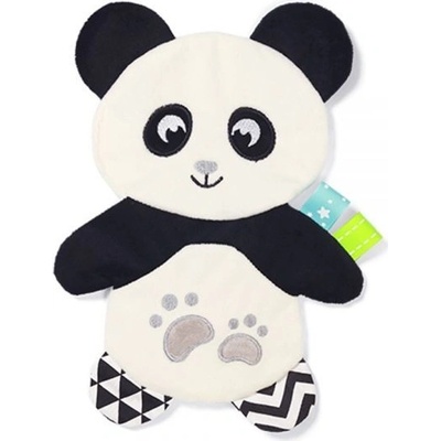 BabyOno plyšová hračka/prítulníček šuštiaca pand Polly krémová/čierna