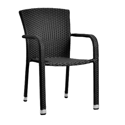 Horecano СТОЛ pvc РАТАН ЧЕРЕН и БЯЛ(a1290-b) (0195301)