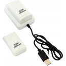 APT KX7B 2x XBOX 360 Baterie USB kabel, bílá