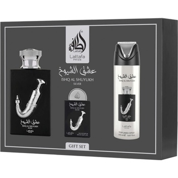LATTAFA Pride Ishq Al Shuyukh Silver Комплект с Парфюм EDP 100ml