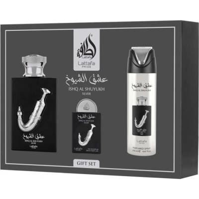 LATTAFA Pride Ishq Al Shuyukh Silver Комплект с Парфюм EDP 100ml