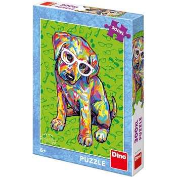 Dino - Puzzle Puppy with glasses 300 XL - 300 piese