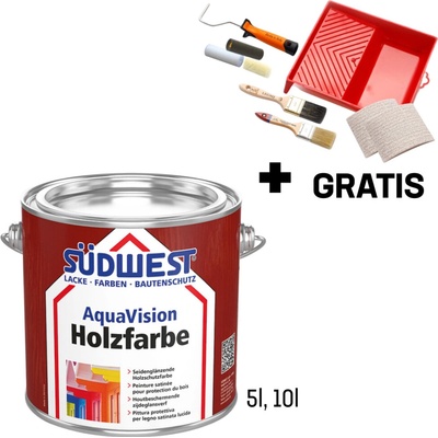 SÜDWEST Aqua Vision Holzfarbe 10 l biela
