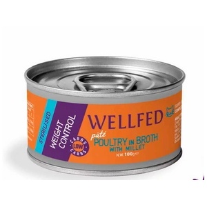 PETINTEREST Wellfed Weight Control Sterilised Cat Poultry and Millet консерва за кастрирани котки 200gr