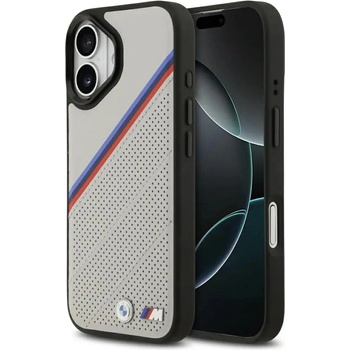 BMW M Tricolor Metal Logo MagSafe Case за iPhone 17 - сив