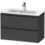 Duravit Ketho. 2 - Шкафче за умивалник 55x81x39 см, 2 чекмеджета, графит матово K25256049490000 (K25256049490000)