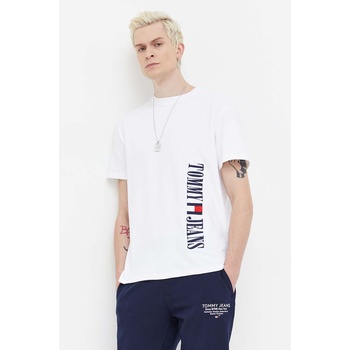 Tommy Jeans Памучна тениска Tommy Jeans в бяло с апликация DM0DM18295 (DM0DM18295)