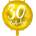 PartyDeco Фолиев балон - 30 (златен)