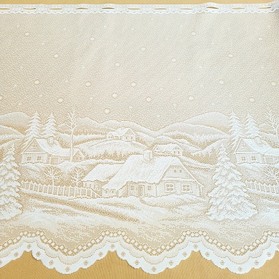 Žakárová záclona - Zimná krajina A383101 120 cm