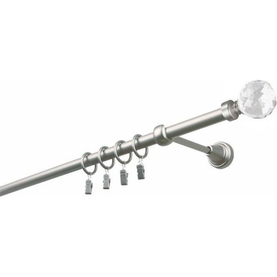 GARNÝŽE-HEBR Garnýž Koule crystal satina jednoduchá 420 cm