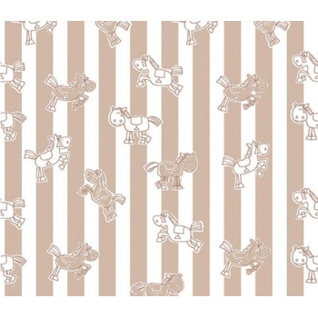 DIMEX ART s. r. o Луксозна флизелинова тапета кафяви коне