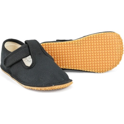 Beda detské Barefoot papuče Wide Just Black