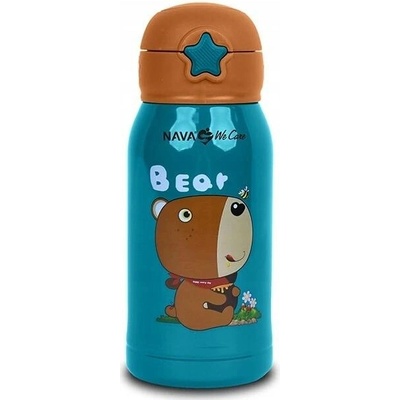 Nava Termohrnek medvěd 500 ml modrý